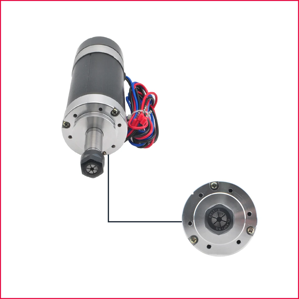 CNC Spindle 600W Milling Motor Brushless DC 100V Router ER11 Collet Tools | Инструменты