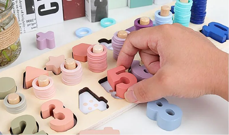 Монтессори Eduactional Toys цифровая логарифмическая доска Обучающие деревянные