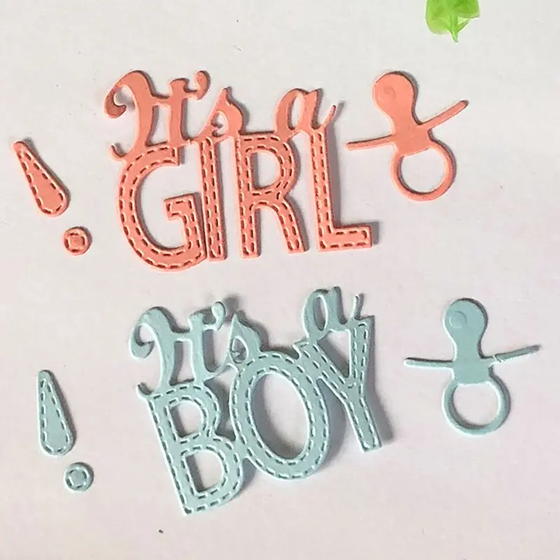 Углеродистая сталь &quotIt's a boy!" Детские трафареты для душа штамповки тиснение