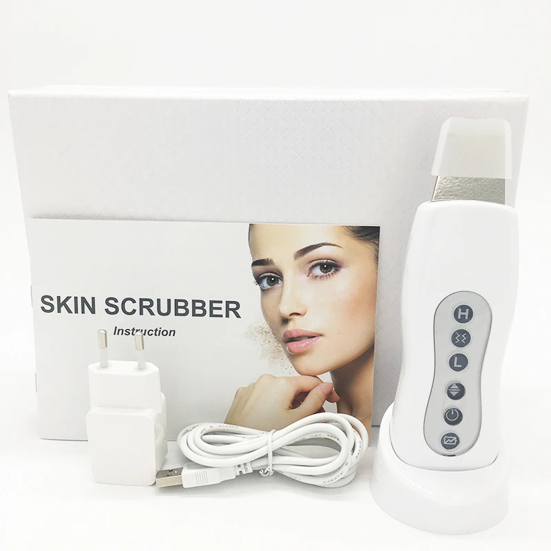 

Ultrasonic Skin Scrubber Facial Cleaner Blackhead Acne Removal Skin Peeling Vibration Face exfoliator Shrubber Peeling Machine