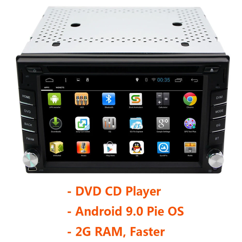 2 Din Android 9 0 Автомобильный мультимедийный 6 &quotdvd плеер + 16G универсальное радио GPS USB