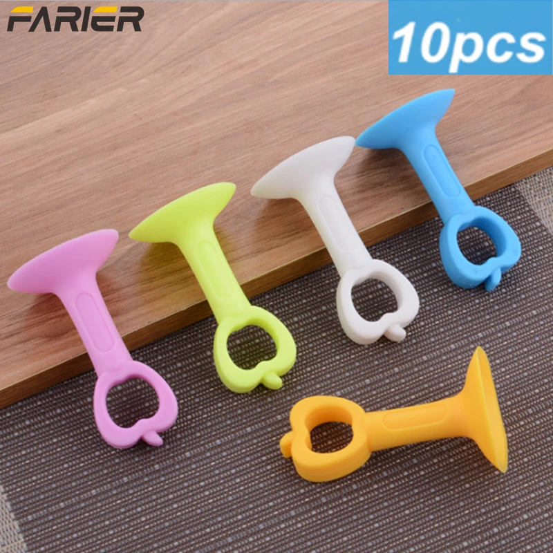 

10Psc Extended version of silicone door stopper punch-free handle anti-collision glove type silicone door stop door stop