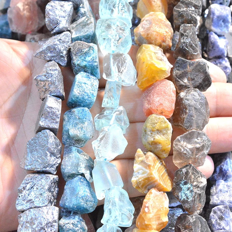 3 шт. бусины из натурального камня: флюорит Коралловый гранат гематит чип