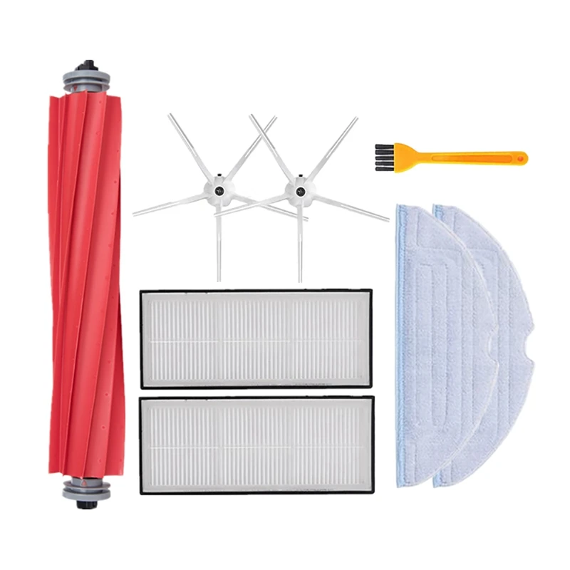 8Pcs Replacement Parts Kit For Xiaomi Roborock S7 Robot Vacuum Cleaner Side Roller Main Brush HEPA Filter Mop Pads | Бытовая техника