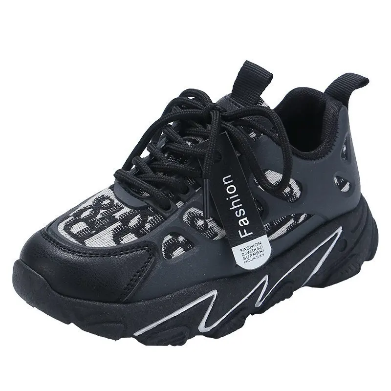 

Sport Kids Mesh Sneakers Leather Anti-slippery Fashion Boys Casual Shoes for Children Girls