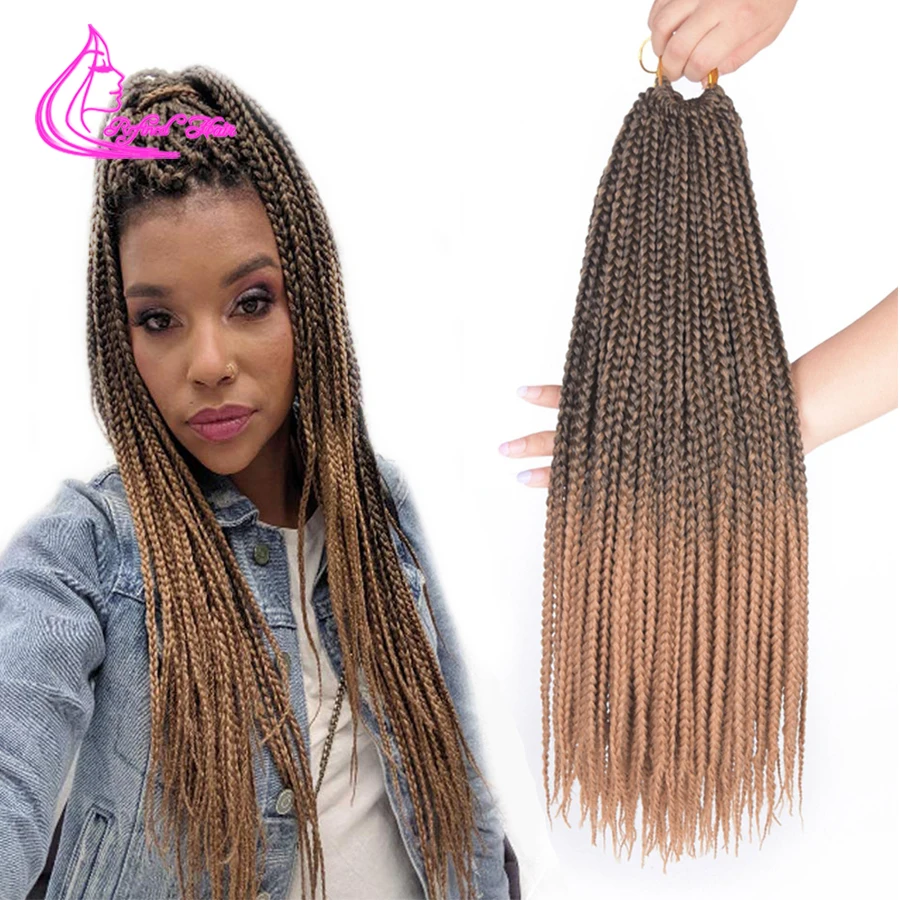 Утонченные волосы косички для вязания крючком низкотемпературные Синтетические