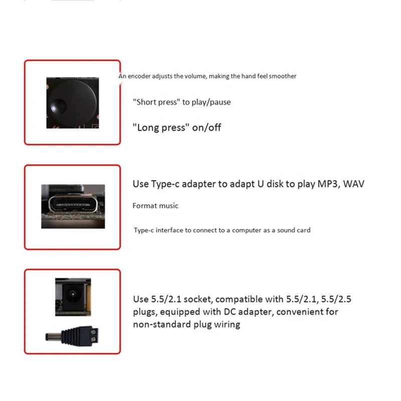

Mini Bluetooth 5.0 50W+50W Wireless o Power Digital Amplifier Board Stereo Amp 3.5MM AUX USB APP