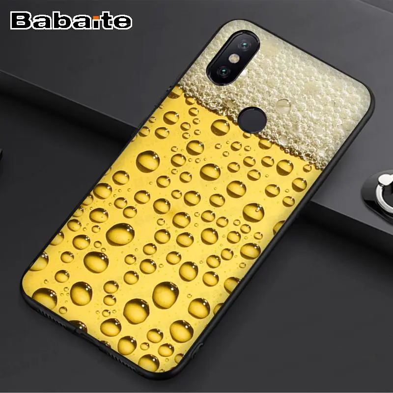 A5 beer foam Black TPU Soft Phone Case Cover For redmi 7 5plus 5A 6pro 4X note5A note6pro note7 funda - Цвет: A5