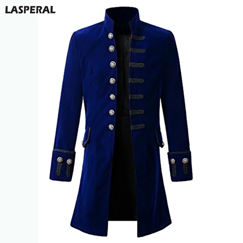 Brand Casual Long Sleeve Jackets Coats Victorian Men Velet Jacquard Steampunk Thick Fashion Windbreaker Overcoats | Мужская одежда