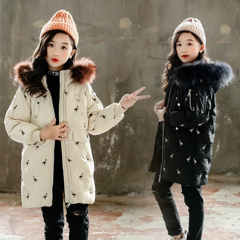 Коллекция 2019 года зимний пуховик парка для девочек и мальчиков пальто куртки