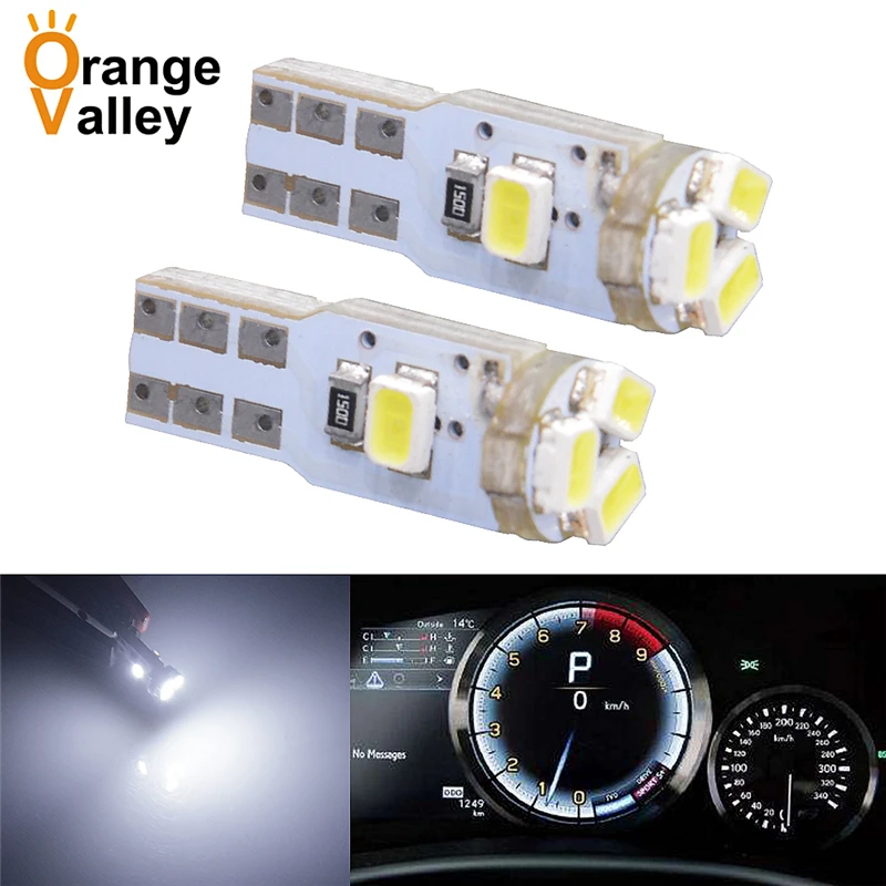 

500 шт. высокое качество T5 светодиодный W1.2W 5 1206 SMD Авто DC 12V 3020 лампы с клиновидной базой для приборных панелей (Калибровочные лампы)