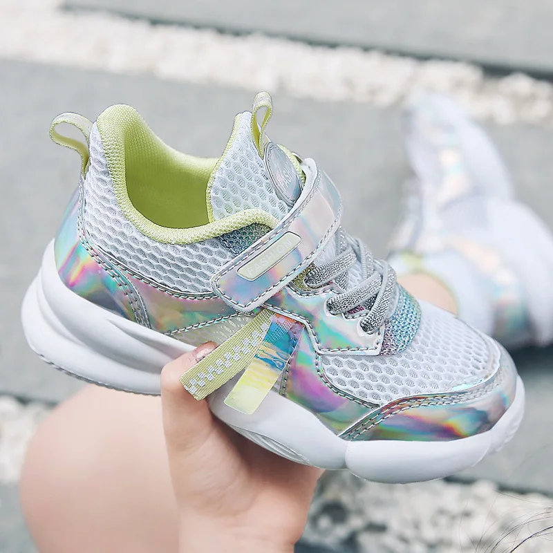 Летняя детская спортивная обувь для девочек Повседневные кроссовки Дышащие