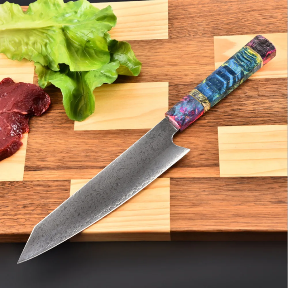 8 Inch Damascus Kitchen Knife Handmade Chef VG10 Japanese Steel Kiritsuke Gift Box Grandsharp | Дом и сад