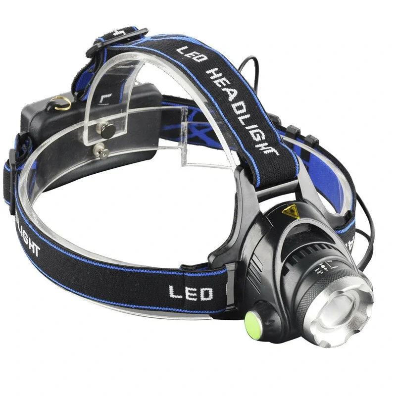 

568D 650LM T6 LED HeadLamp Waterproof 3 Modes Telescopic Zoom Rechargeable Running Camping Cycling Light