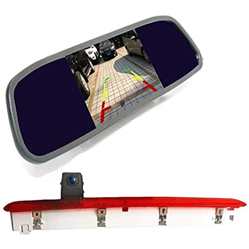 

Car Third Roof Top Mount Brake Lamp Camera Brake Light Rear View Backup Camera Bus Transporter Business for T6