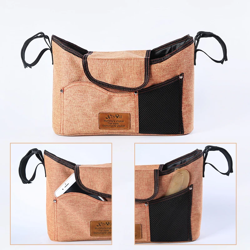 Bolsa de pa&ntilde;ales para beb&eacute;s, cochecito de viaje, organizador de lactancia, gran capacidad, moderna, bolsillo de almacenamiento para reci&eacute;n nacido-1