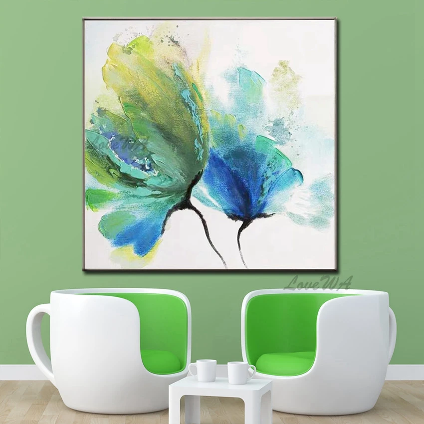 

100% Hand-painted Thick Flower Canvas Oil Painting Artwork Wall Art Hangings Wall Pictures For Home Living Room Decoration
