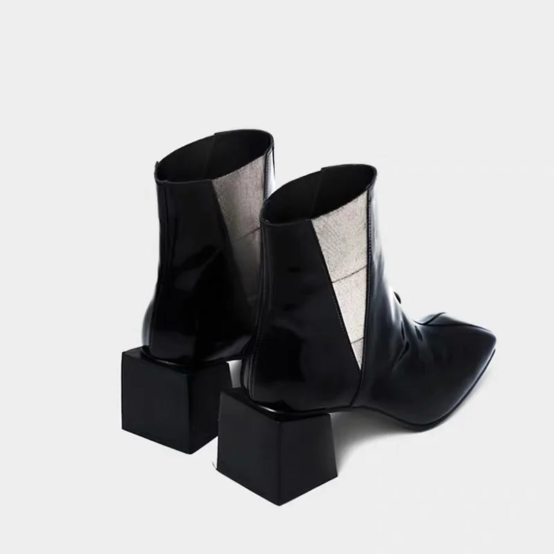 Botas mujer Новинка 2019 года Женские Ботильоны на каблуке красного цвета Ботинки martin