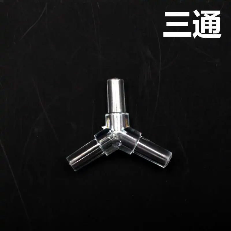 10pcs Transparent Oxygen Pump Tubing joint trachea Fitting Joiner Spliter Aquarium Fish Tank Airline Bend Cross Connector