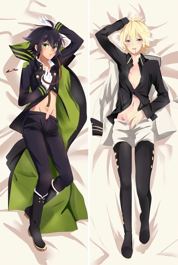 

Anime Seraph of the End Owari no Seraph Yuichiro Hyakuya Mikaela Hyakuya Male Pillow Cover Hugging Body Dakimakura Pillow Case