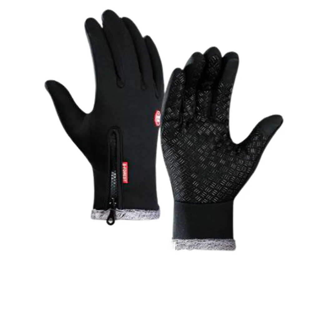 

Winter Outdoor Bike Cycling Gloves Full Finger Warm Fleece Touch Screen Glove for Men Women Waterproof Bicycle Riding Skiing MTB