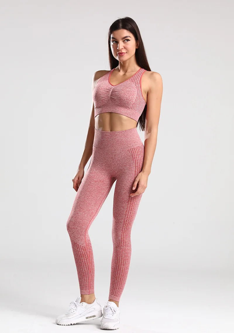 

Seamless Vital Yoga Set Workout Clothes for Women Sports Gym Set Fitness Clothing Sport Bra Yoga Suit Clothing Women