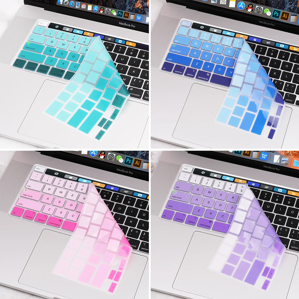 Градиентная цветная крышка клавиатуры для MacBook Pro 13 дюймов 2020 модель A2289 с