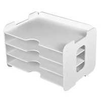 office desktop accessories organizer desk file organizer with 3 paper trays for desktop file shelf storage