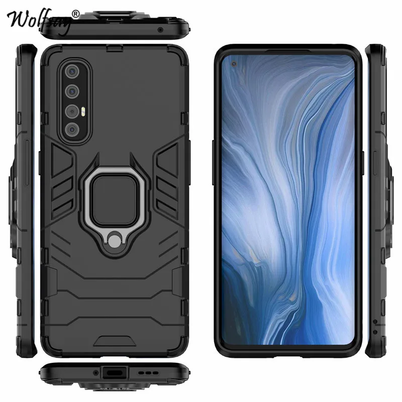 for oppo reno3 pro case for shockproof armor silicone cover pc phone case for oppo reno3 pro protective cover for oppo reno3 pro free global shipping