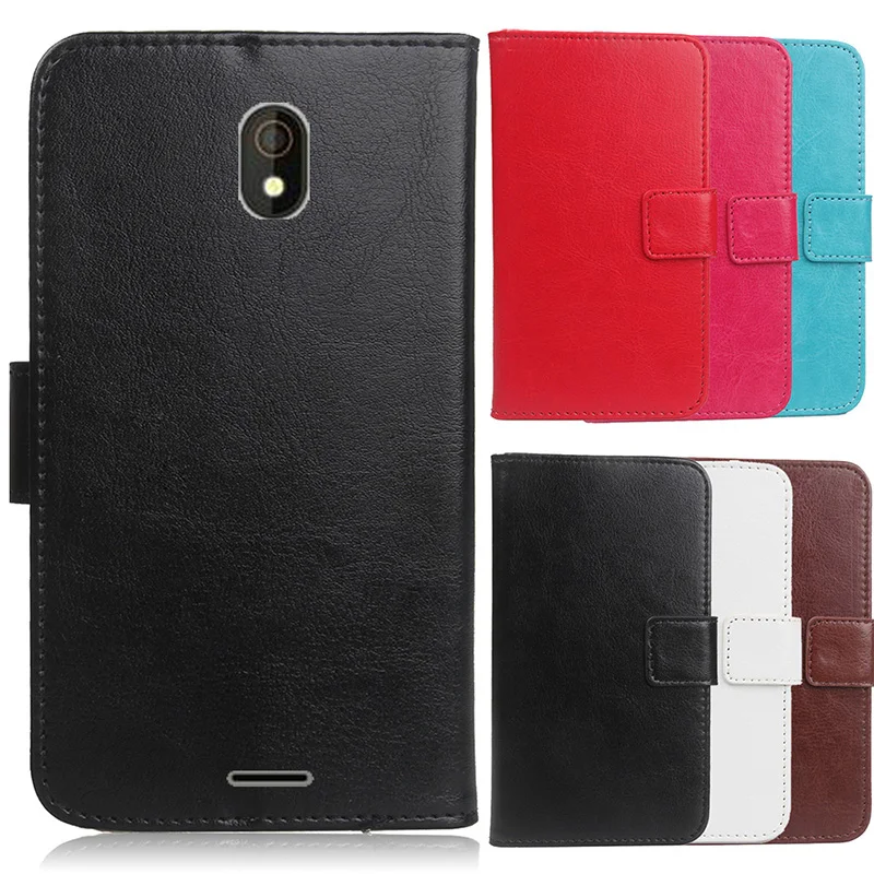 Кожаный чехол-книжка для телефона Neva start оранжевого цвета |