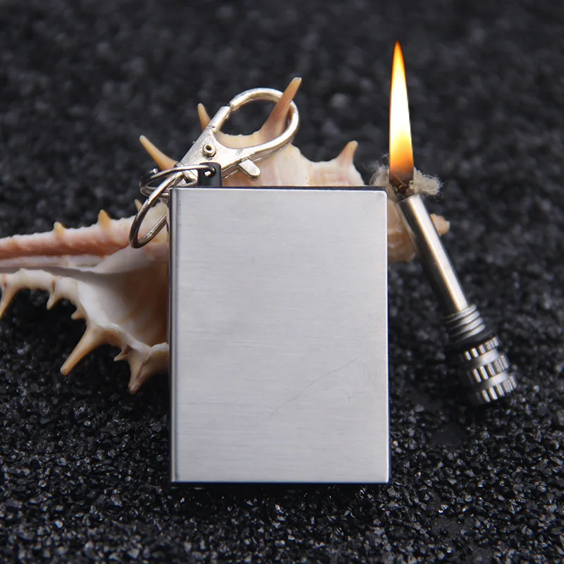 

kerosene Free Fire Match Lighter Thousands Of Times Flint Fire Starter Matches Keychain Lighter Outdoor Camping Survival Tools