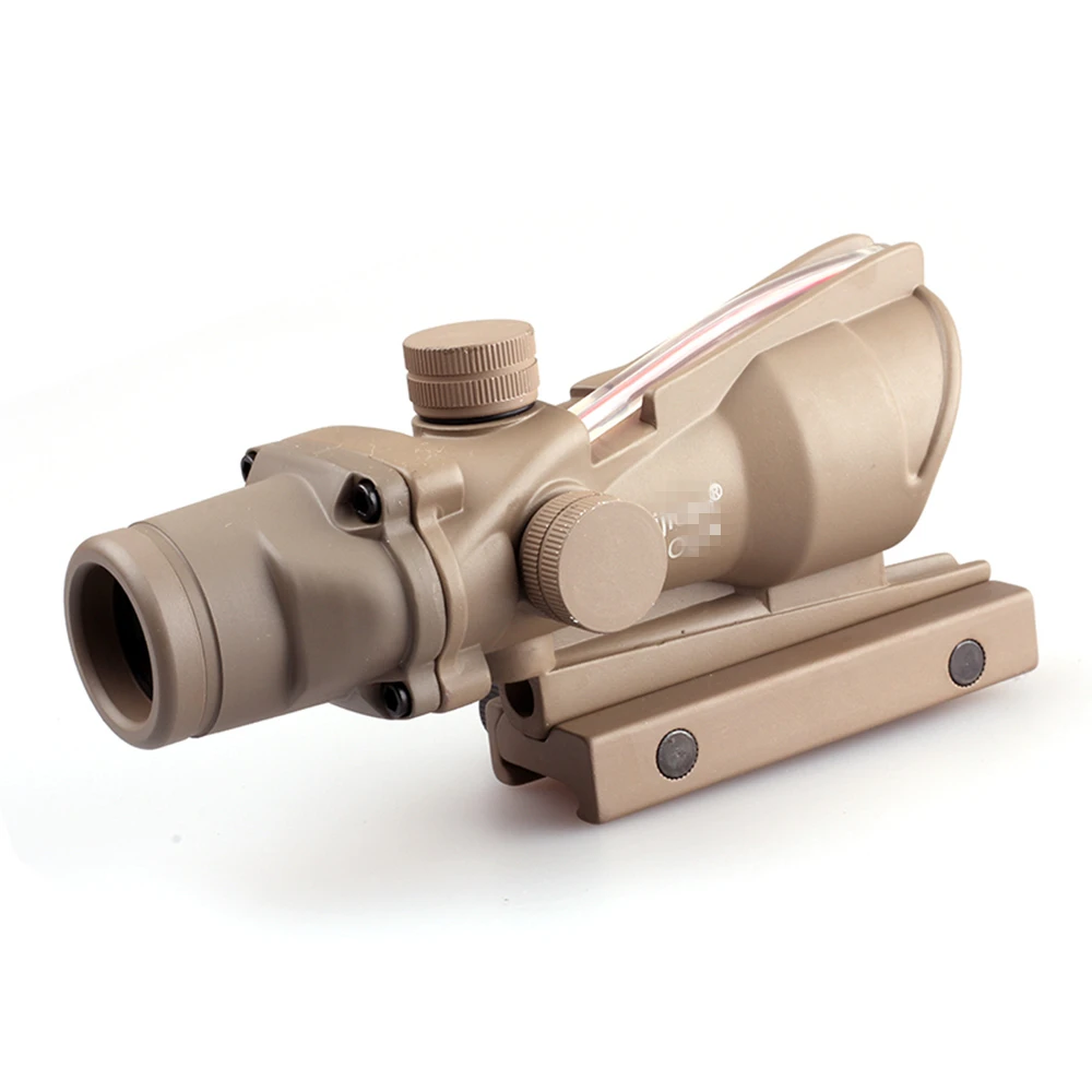 Охотничий прицел Chevron ACOG 4X32 оптический прицел красный зеленый с подсветкой Стекло травленая сетка тактический оптический прицел