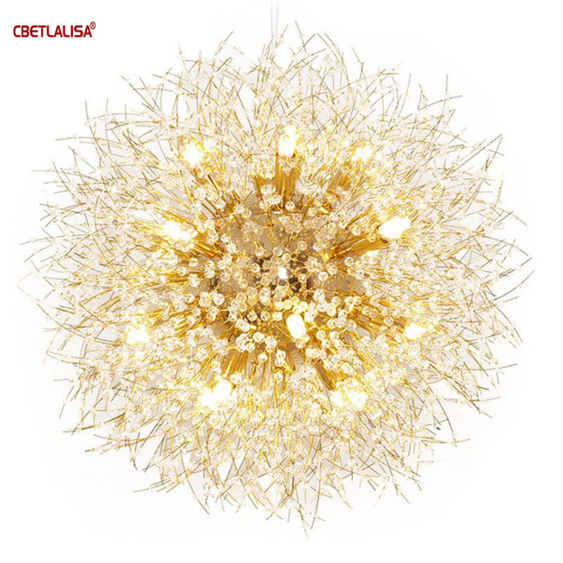 Новинка хрустальные бусины для люстры в виде одуванчика подвесной светильник