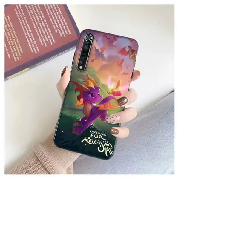 

LJHYDFCNB Black TPU Spyro Phone Case For Xiaomi 8 9 Se 10 10pro Note 2 3 10 MIX2 S MAX2 3 F1 5X