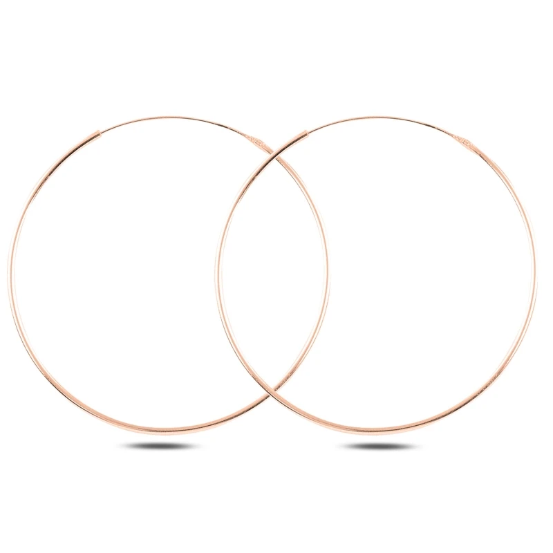 

Silver 925 Sterling 45mm Simple Ring Earrings