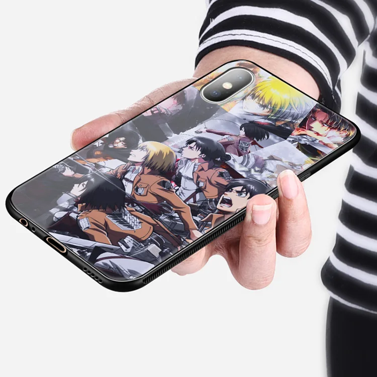 Сапоги для косплея Shingeki no Kyojin Аниме коллажей мягкий силиконовый стекло чехол