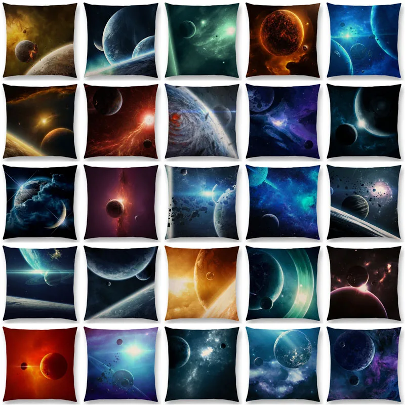 

Mysterious Universe Vast Outer Space Beautiful Planets Amazing Galaxy Dream Stars Cushion Cover Sofa Throw Pillow Case 45x45