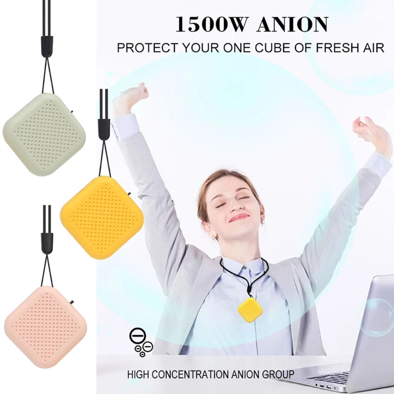 

Портативный очиститель воздуха для шеи для удаления формальдегида, дезодорирующее средство для ношения с отрицательными ионами, низкий ур...