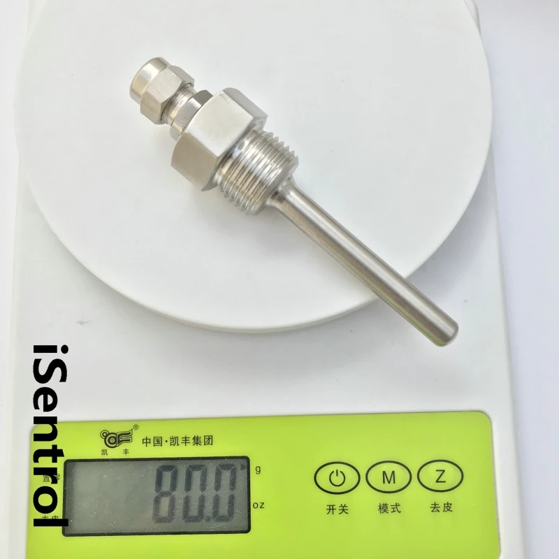 SSP21-060 Thermowell погружной рукав карман из нержавеющей стали 304 BSP 1/2 дюйма для провода