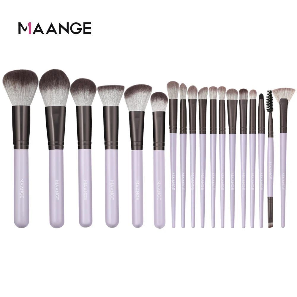 MAANGE 12/18pcs Professional Makeup Brush Set with Bag Cosmetics Tools Eye Shadow Highlighter Powder Foundation Face | Красота и