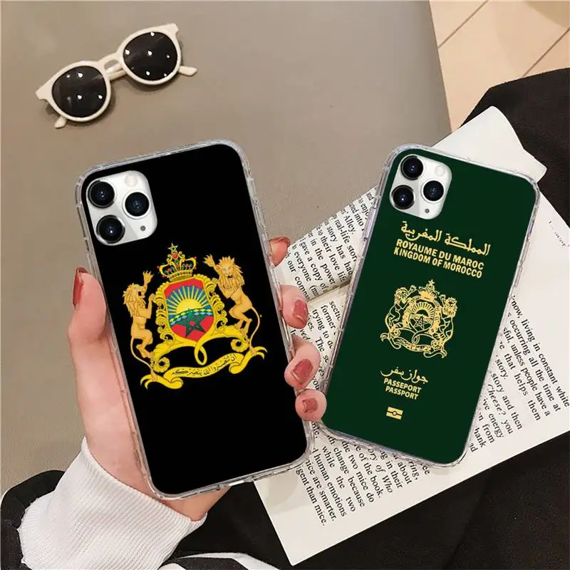 Чехол с флагом Марокко герб оружия чехол для телефона iPhone 11 12 pro XS MAX 8 7 6 6S Plus X 5S SE 2020