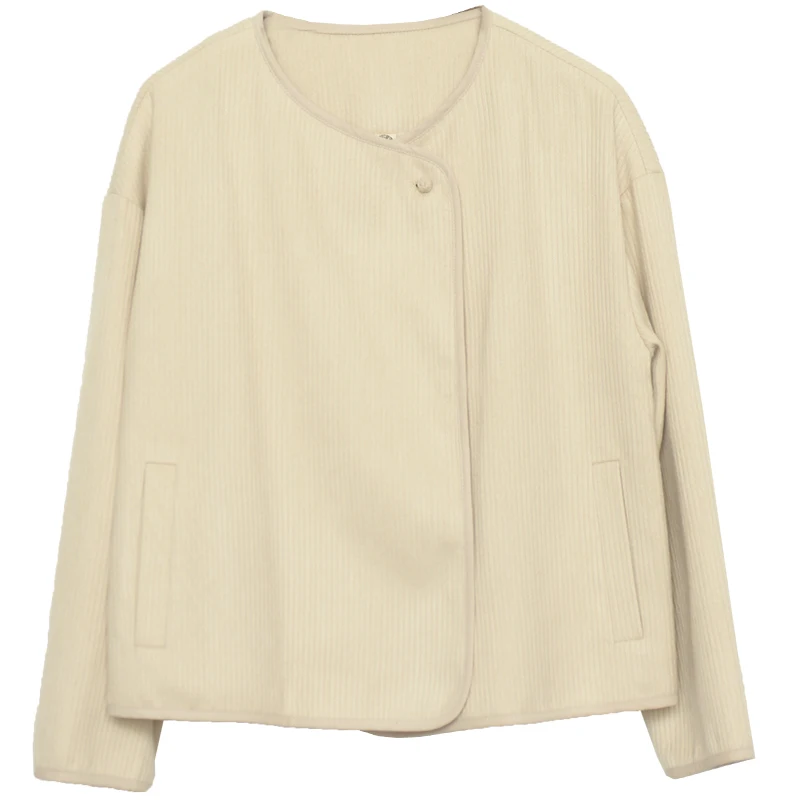 

CYNTHIA Women Jacket Female Vintage Chinese-style Striped O-neck Long-sleeve Outwear Original Design 20QDA-099