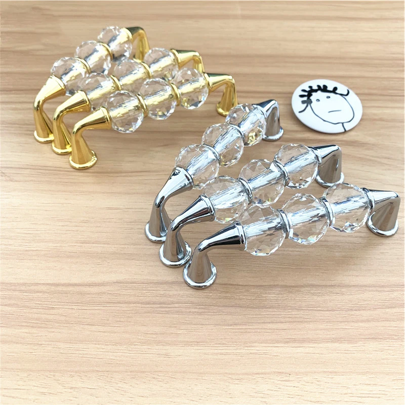 LCH Одежда высшего качества хрустальные бусины золотого Хромированная ручка