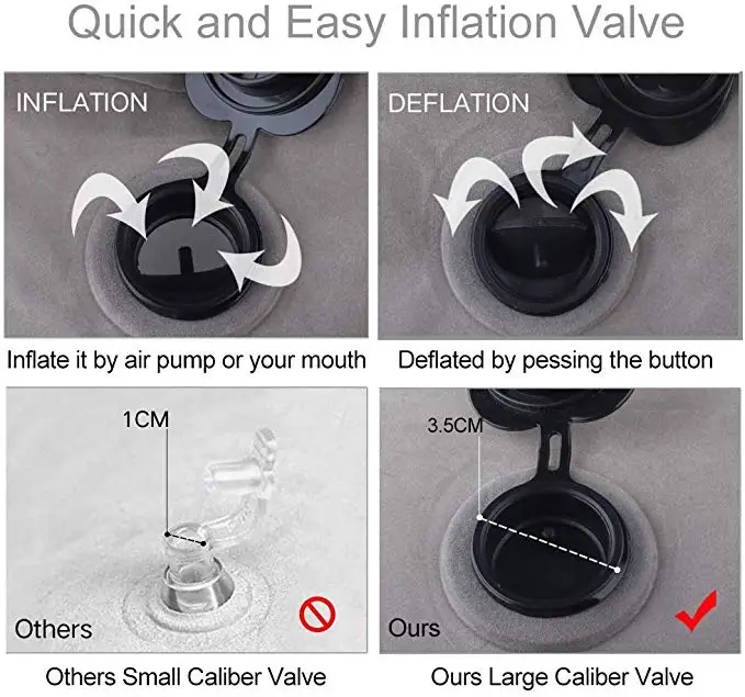 Надувная подушка для отдыха на ногах с воздушным насосом регулируемая высота