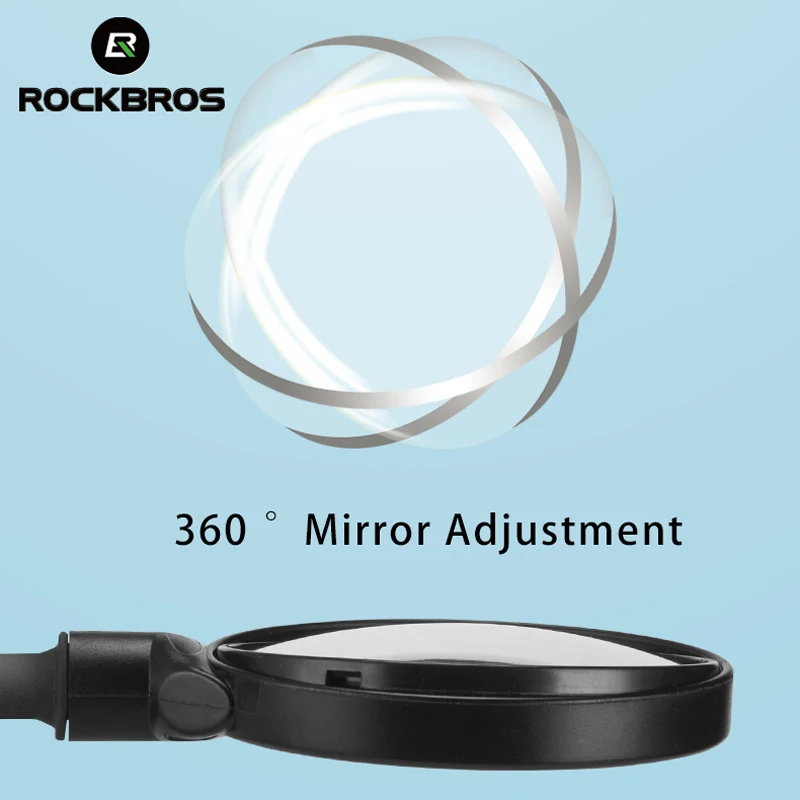Велосипедное Зеркало ROCKBROS регулируемое на 360 ° HD Акриловая поверхность для минут