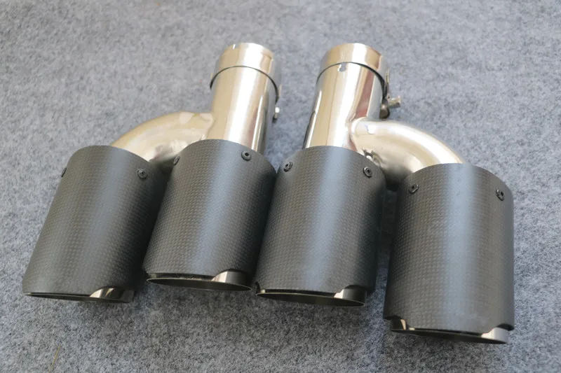 1 пара(левая+ правая) ''H'' Тип Dual Auto akrapovic выхлопная Насадка+ Углеродные выхлопные трубы универсальный глушитель