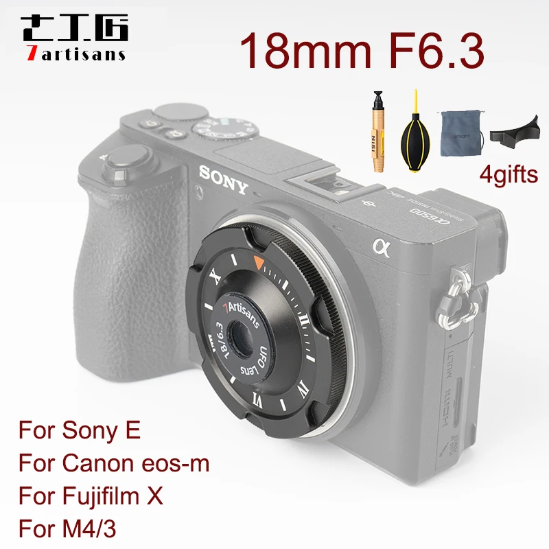 7artisans 18 мм F6.3 APS-C камеры объектив для цифровой фотокамеры Fuji Fujifilm X Sony E Mount Olympus