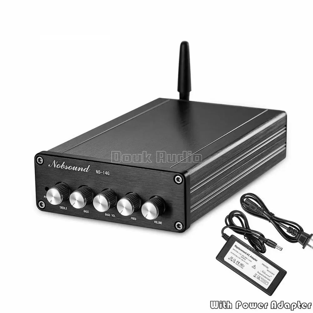 Nobsound HiFi 200 Вт Bluetooth 5,0 стерео 2,1 канальный усилитель мощности сабвуфер звуковой приемник PCM5102A Класс D Amp - Цвет: 14G With adapter