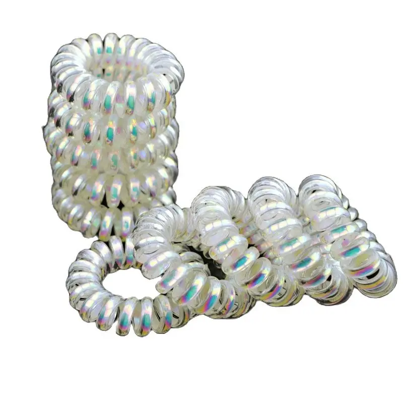 5 штук в наборе Белый AB цветные телефонный провод волосы кольцо десен Вьетнамки с