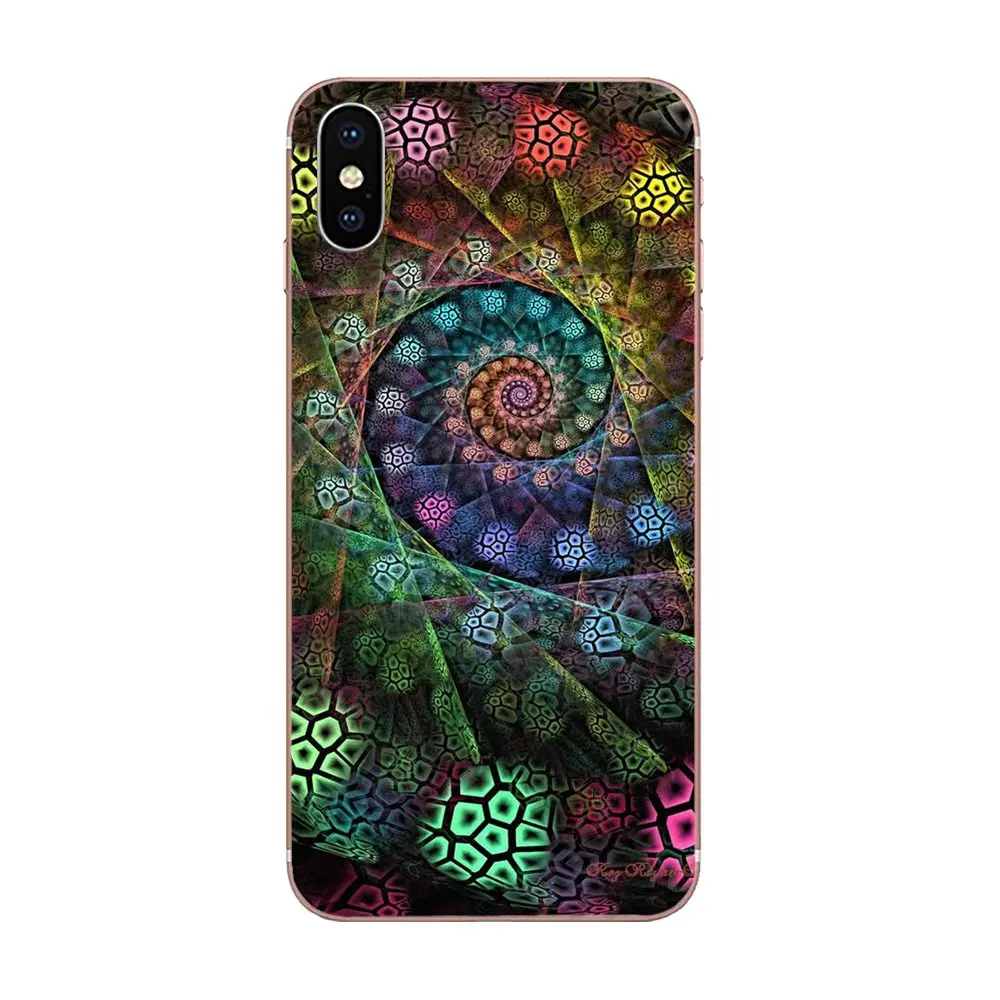 Чехол из ТПУ для huawei Honor mate 7 7A 8 9 10 20 V8 V9 V10 G Lite Play Mini Pro P Smart Fractal Art спираль математика